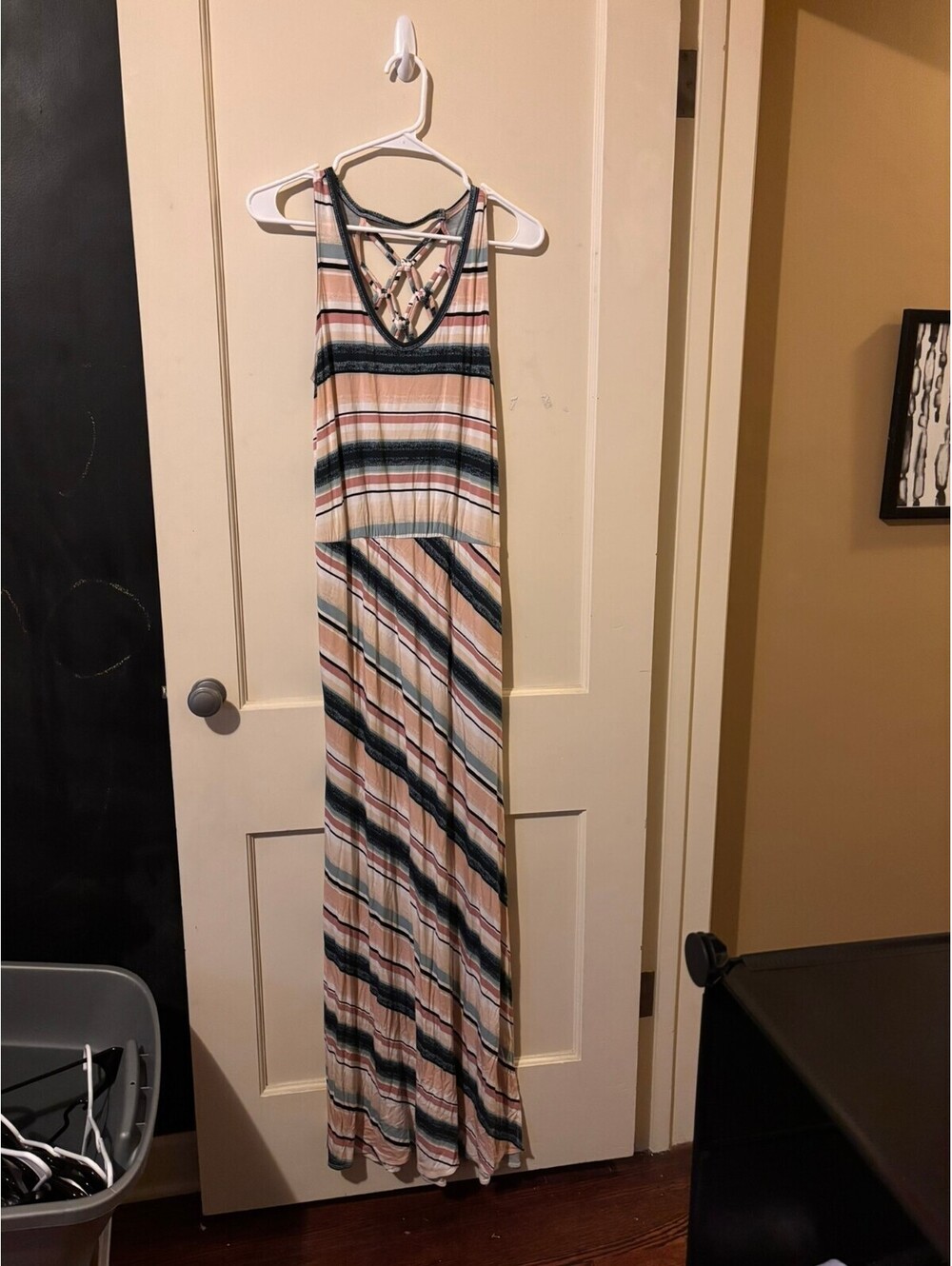Maurices Womens striped sleeveless maxi dress Small